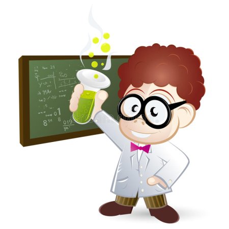 Ученый исследователь на прозрачном фоне