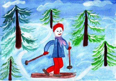 Зимний пейзаж для детей