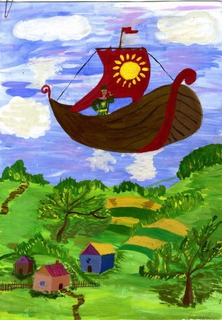 Морской бой Салтана и пиратов