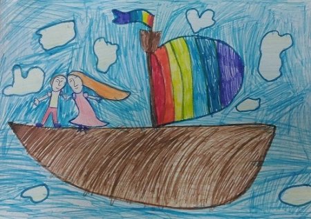 Раскраска "Летучий корабль"