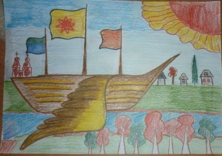 Иллюстрация к сказке Летучий корабль