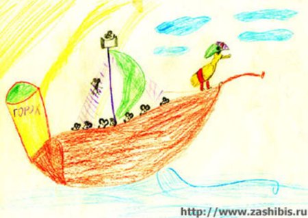 Иллюстрация к сказке Летучий корабль