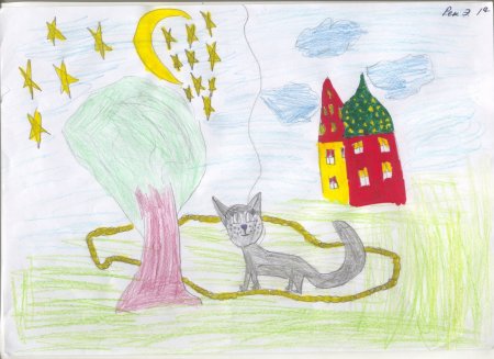 У Лукоморья дуб зеленый детские рисунки