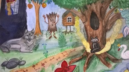 Рисунок у Лукоморья дуб зеленый 5 класс