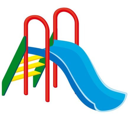 Детская горка на прозрачном фоне