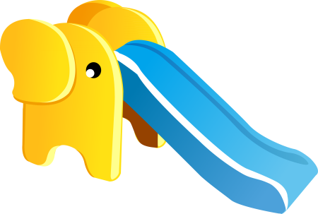 Детская горка на прозрачном фоне