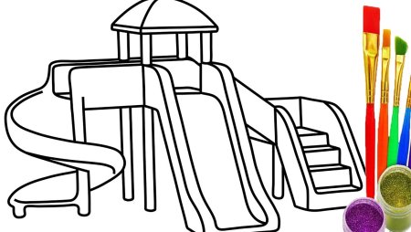 Раскраска детской площадки