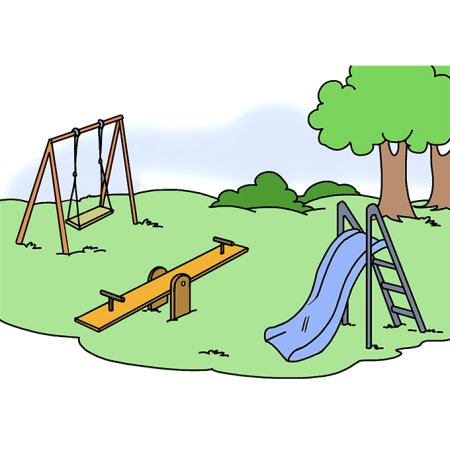 Детская площадка иллюстрация