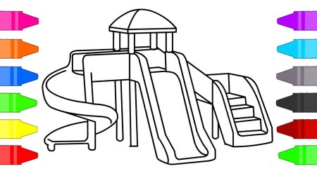 Горка раскраска для детей