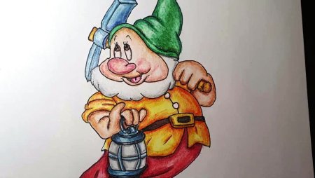 Гном раскраска для детей