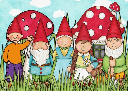 Новогодние Гномы раскраска для детей