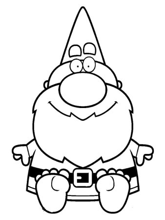 Раскраска Гном весельчак