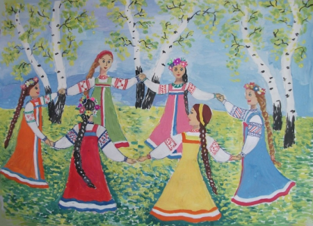 Хоровод детские рисунки