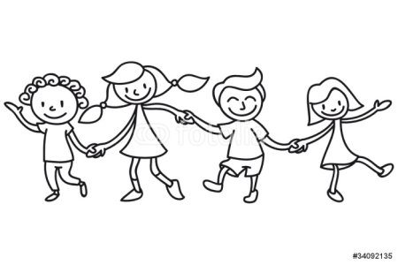 Новогодний хоровод рисунок