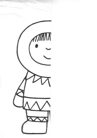 Эскимос раскраска