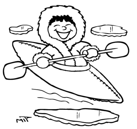 Эскимос раскраска для детей