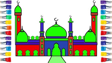 Мечеть для рисования цвет
