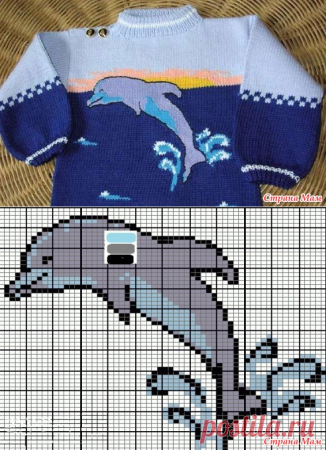 Жаккардовый узор для детского свитера