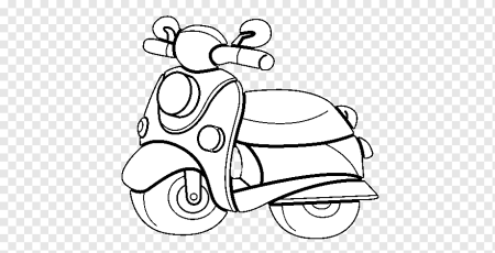 Раскраска скутер