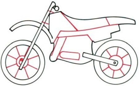 Мотоциклы для рисования детям