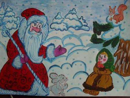 Морозко рисунок к сказке детский (47 фото)