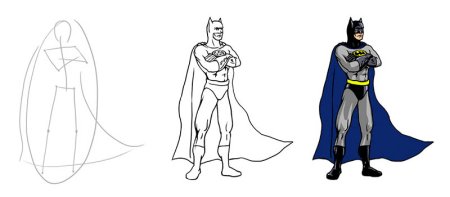 Бэтмен рисунок легкий