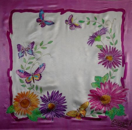 Рисование узор на платке