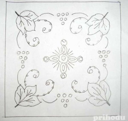 Рисование мамин платок