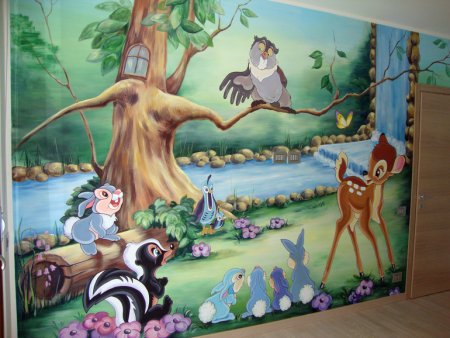 Роспись стен в детском саду