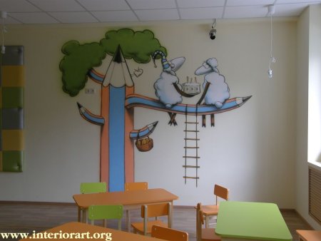 Роспись стен в садике