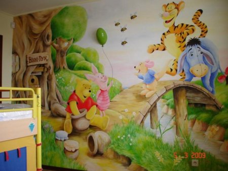 Роспись стен в игровой комнате