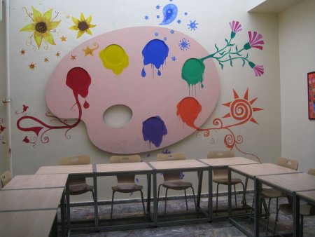 Роспись стен в школе