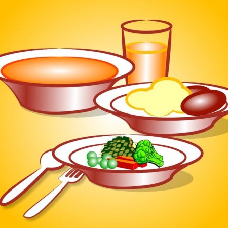 Мультяшные блюда с едой