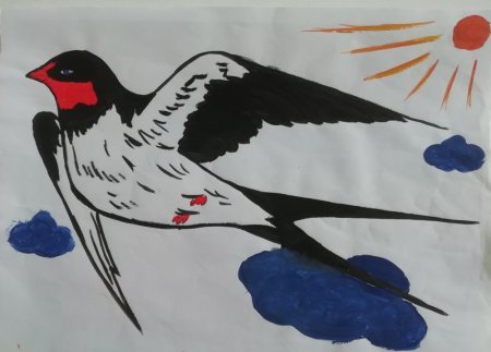 Ласточка рисунок
