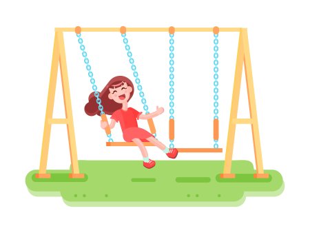 Детские качели мультяшные