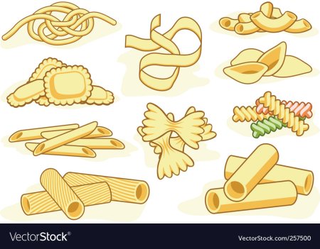 Макаронные изделия зарисовать