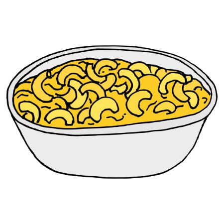 Нарисовать макароны с сыром