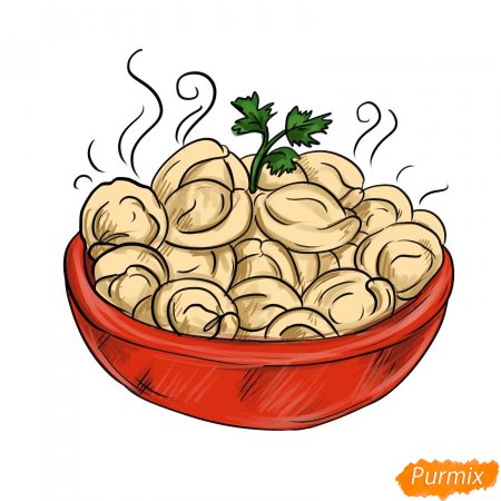 Пельмени нарисованные
