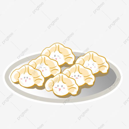 Мультяшная тарелка с пельменями