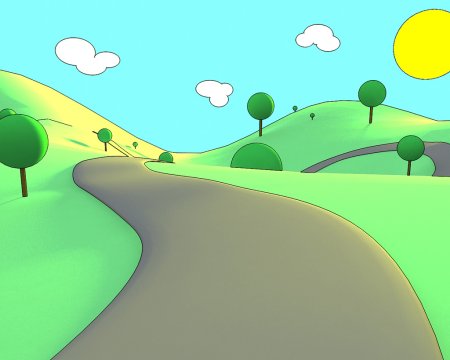 Дорога мультяшная