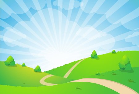 Векторный пейзаж детский