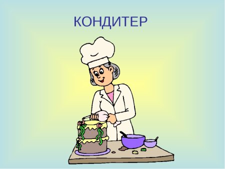 Профессия кондитер для детей
