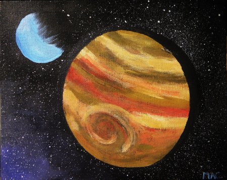 Планеты карандашом цветным