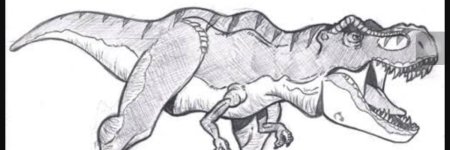 Динозавр рисунок карандашом
