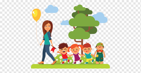 Мультяшные дети на природе