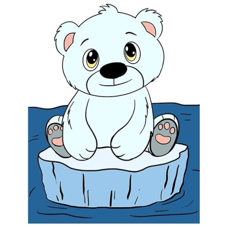 Белый Медвежонок рисунок