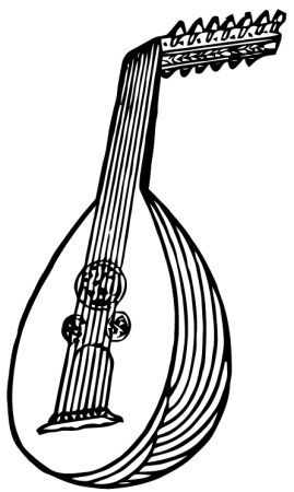 Лютня рисунок