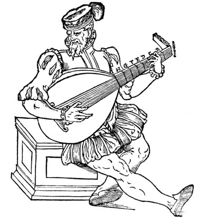 Лютня рисунок