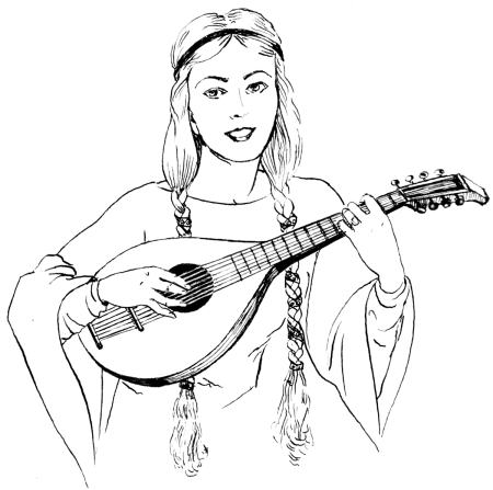 Лютня рисунок
