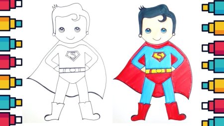 Рисование для детей Supermen